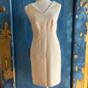 Ann Taylor Elegant Cream Sleeveless Dress